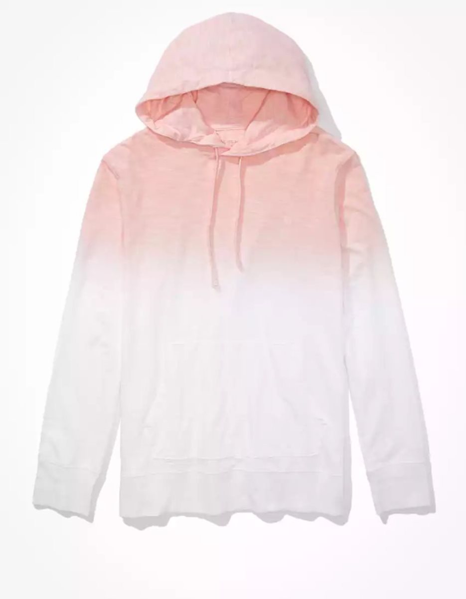 Sweat à Capuche American Eagle AE Super Soft Dip-Dye Rose Homme | SSR-61172295